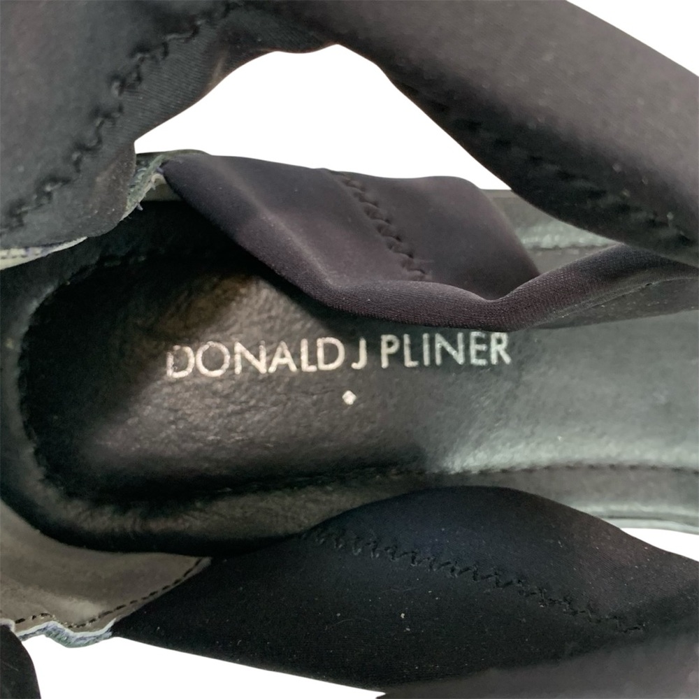 DONALD J PLINER Voni Patent Leather & Nylon Zip Back Women's Sandals - Picture 12 of 13